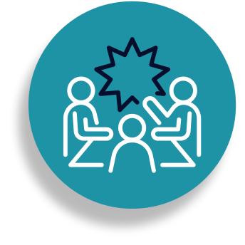 Consulting blue icon